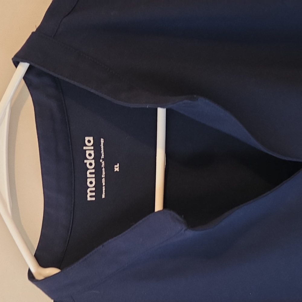 Navy Blue XL Mandarin Dolman Top - Picture 2 of 4